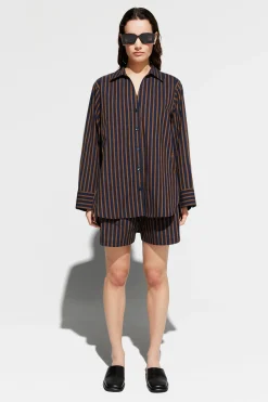 Bettina dk navy stripe