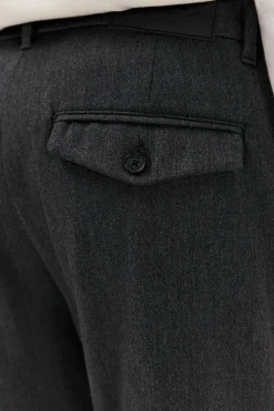 Crimson stretch grey melange